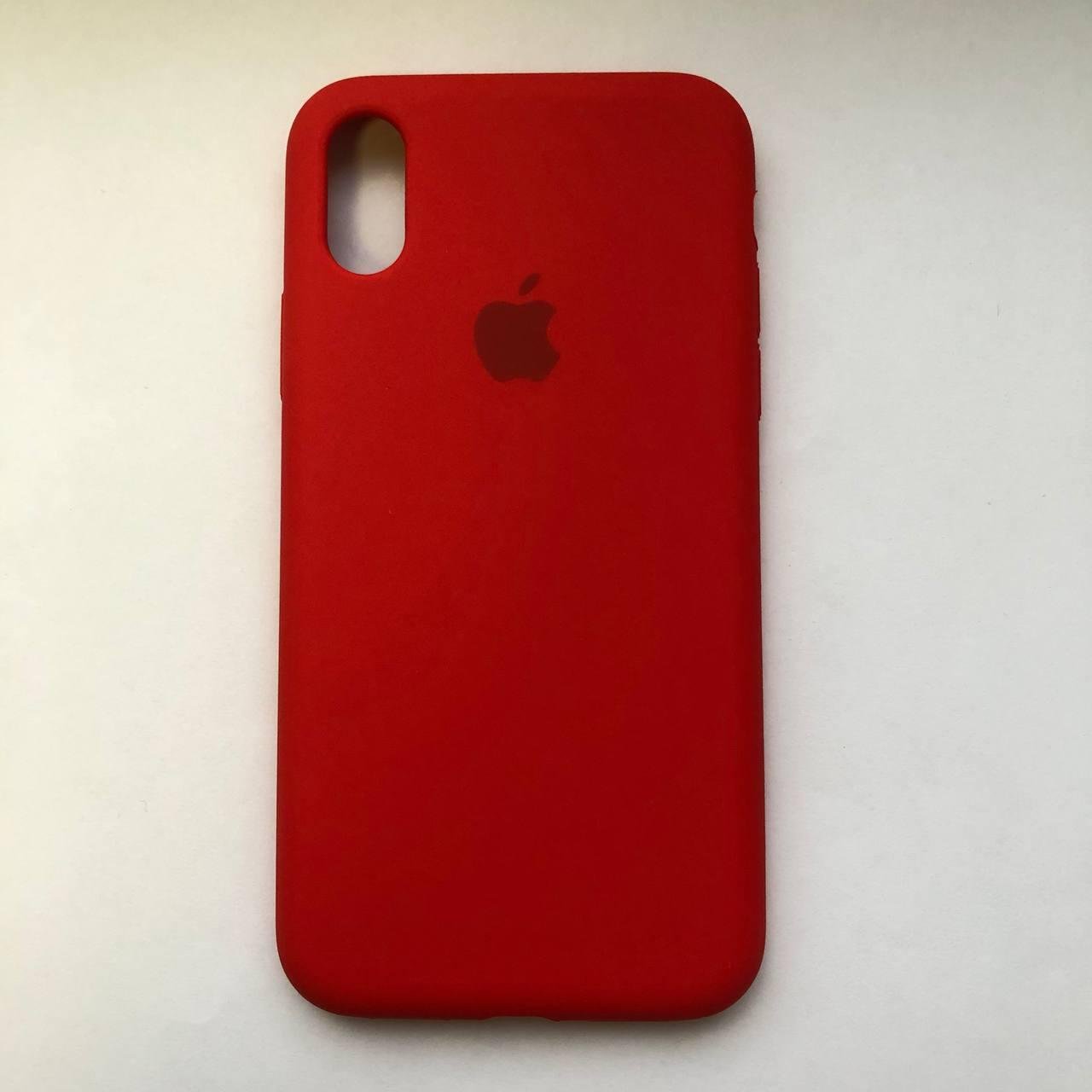 Чехол Silicone Case для Apple iPhone X, XS Red