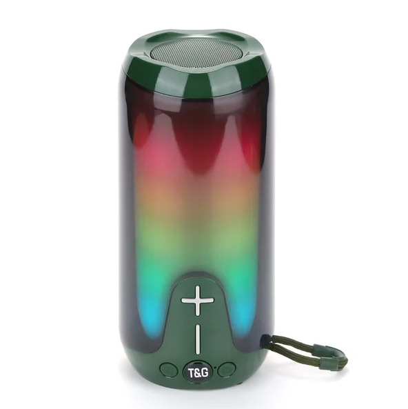Портативная колонка с RGB подсветкой Зеленый (TG651)