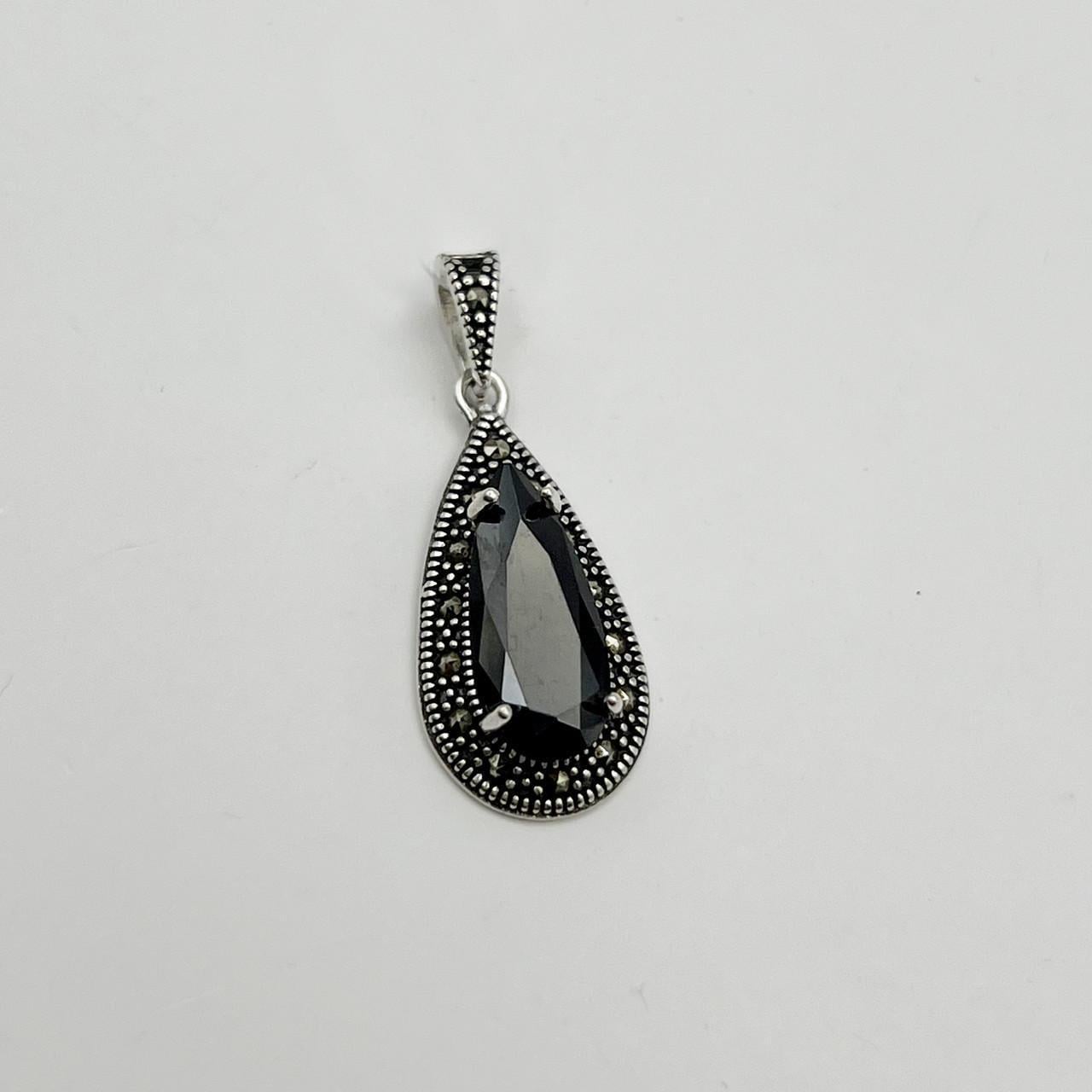 Серебряный кулон с агатом и марказитом 2,92 г (2475800025)