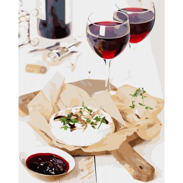 Картина по номерам Strateg Натюрморты Ужин пятницы 40х50 см в термопакете (VA-3433-mt)