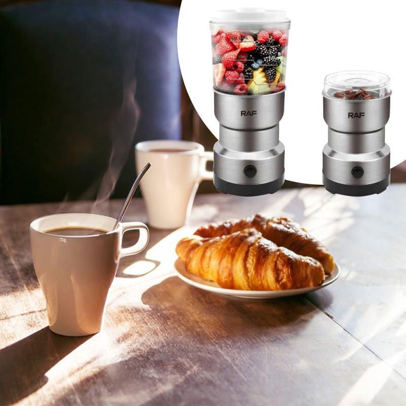 Кавомолка з блендером RAF R-7126 2в1 із нержавіючої сталі Grey - фото 8 Кавомолка з блендером RAF R-7126 2в1 із нержавіючої сталі Grey - фото 8