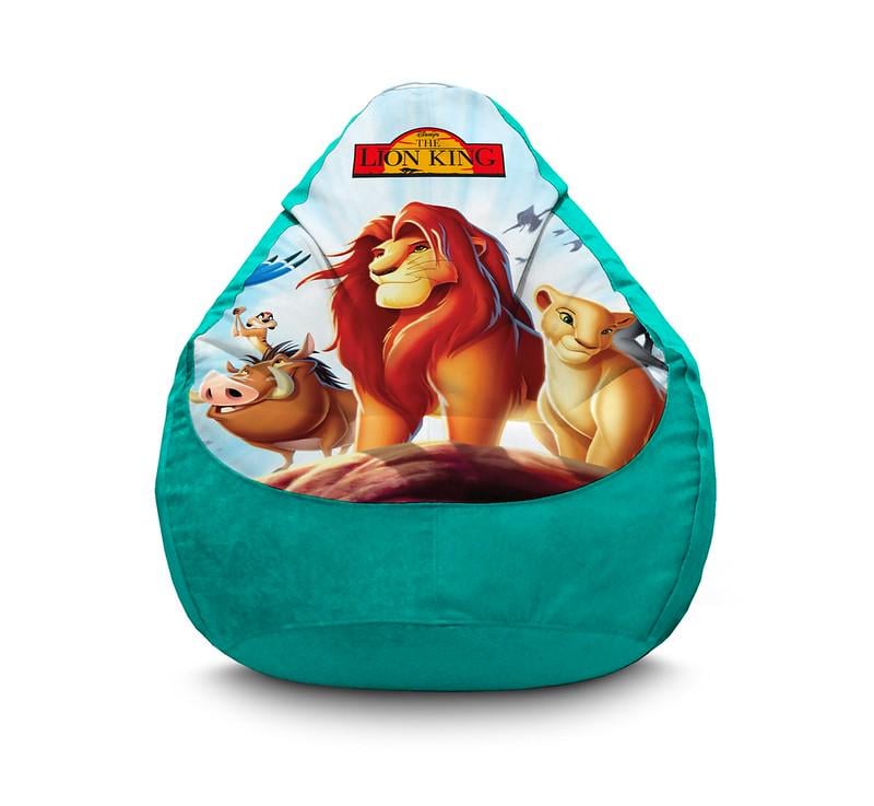 Кресло мешок Lion King Mufasa and Nala Флок XL 80х110 см Бирюзовый Кресло мешок Lion King Mufasa and Nala Флок XL 80х110 см Бирюзовый