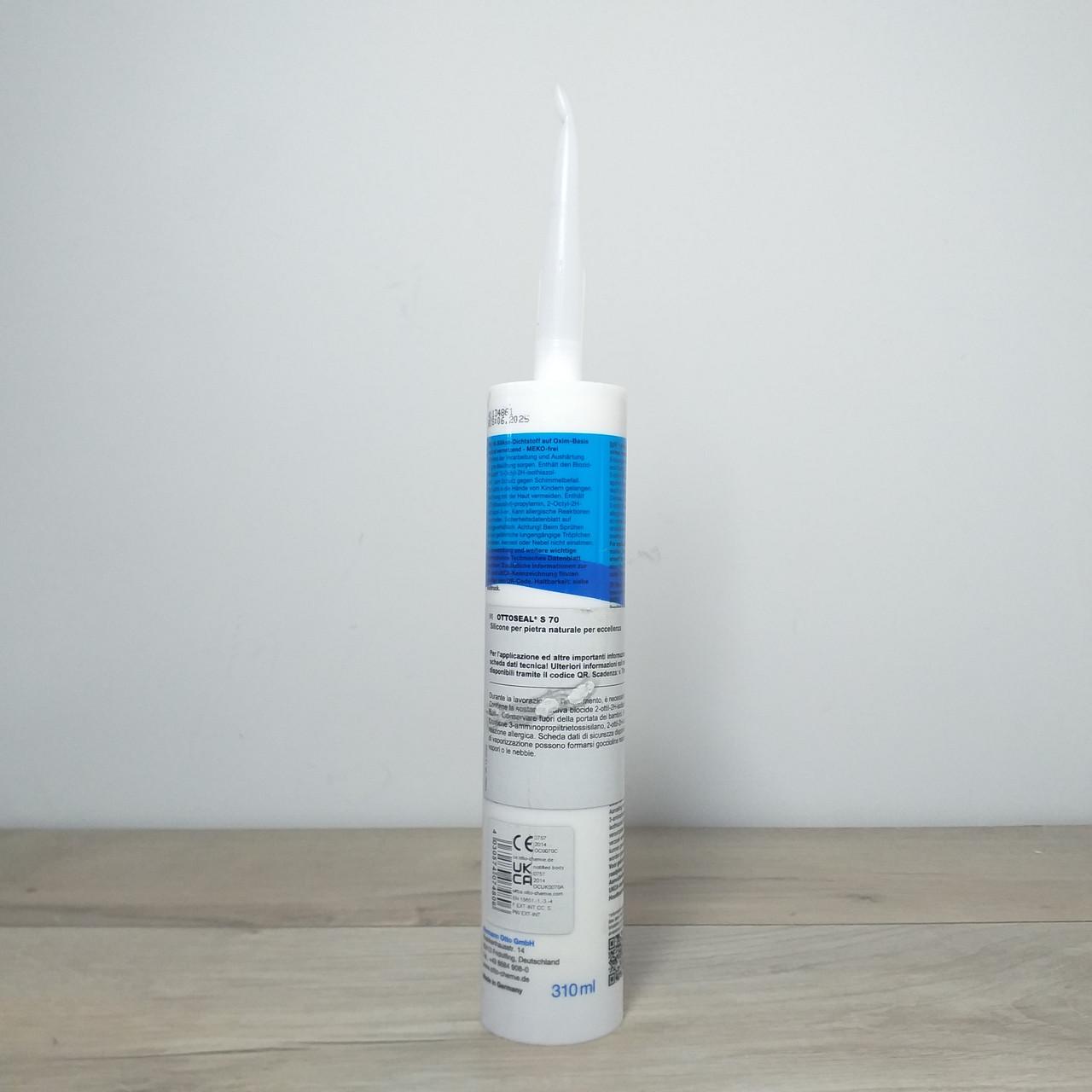 Герметик силіконовий OTTOSEAL S70 C6112 для внутрішніх і зовнішніх робіт Білий матовий (X-1434) - фото 3