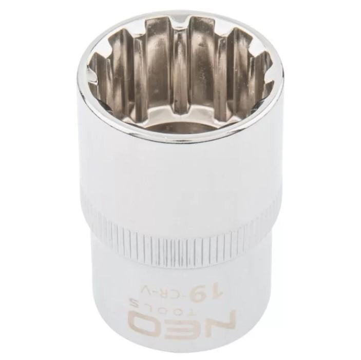 Головка накидная Spline NEO Tools 12-гранная 1/2" 19 мм (21985)