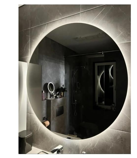 Зеркало настенное круглое с LED подсветкой 00003 90 см (29068062)