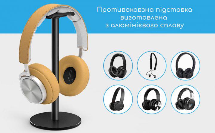 Подставка для наушников New Bee NB-Z7 Black (11253329) - фото 4