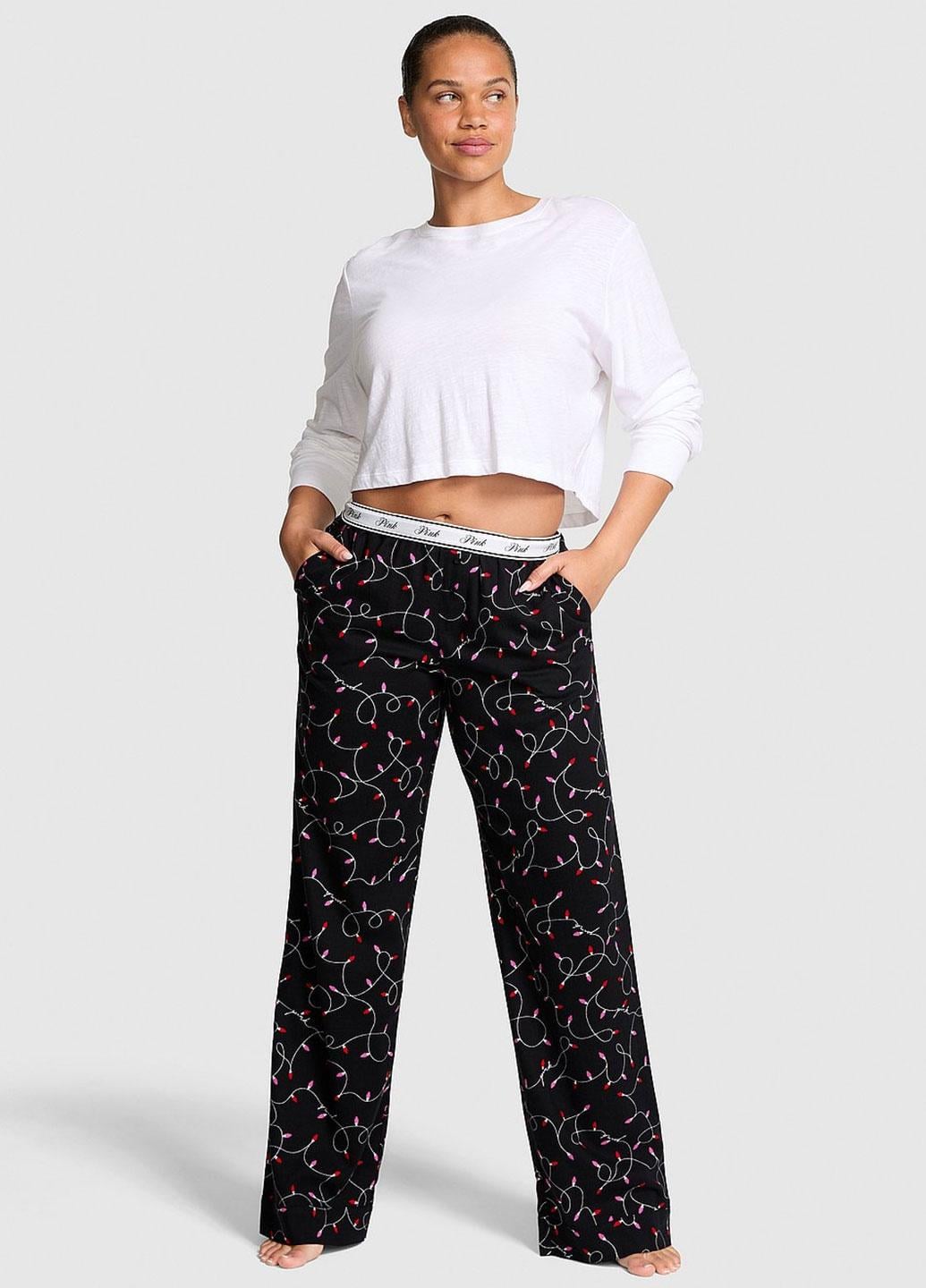 Піжамні штани фланелеві з гірляндою Victoria's Secret Pink Flannel Pajama Pants XS Чорний (3600421247R4QXS.R) Піжамні штани фланелеві з гірляндою Victoria's Secret Pink Flannel Pajama Pants XS Чорний (3600421247R4QXS.R)