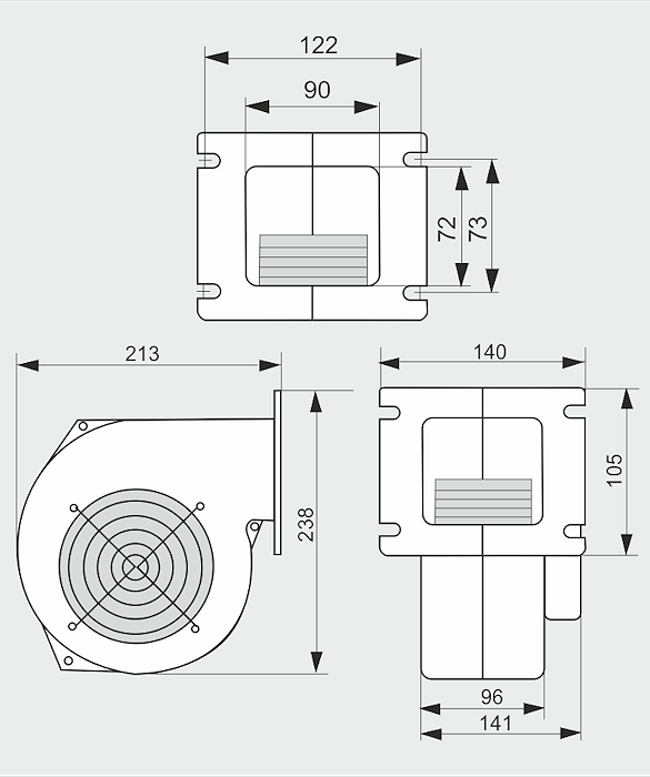 Вентилятор для котла нагнітальний MplusM WPA 145 (28414449) - фото 5 Вентилятор для котла нагнітальний MplusM WPA 145 (28414449) - фото 5