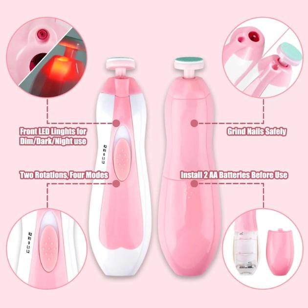Набор маникюрный для детей детский триммер для ногтей полировщик Розовый (XL-667) - фото 5 Набор маникюрный для детей детский триммер для ногтей полировщик Розовый (XL-667) - фото 5