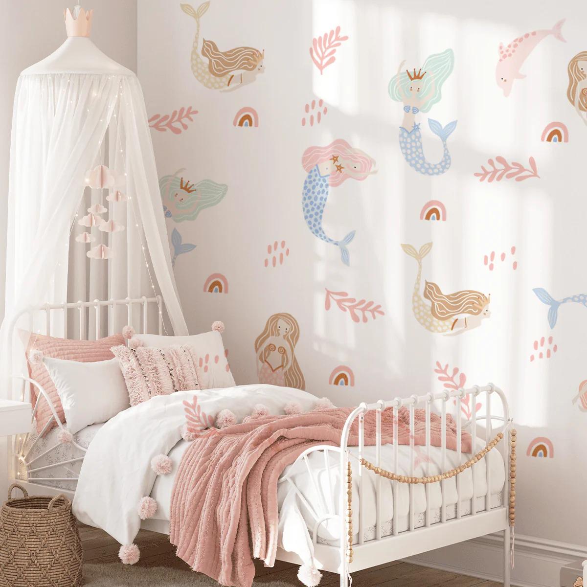 Наклейки вінілові Оселя русалок декоративні в дитячу кімнату 30х90 см - фото 2 Наклейки вінілові Оселя русалок декоративні в дитячу кімнату 30х90 см - фото 2