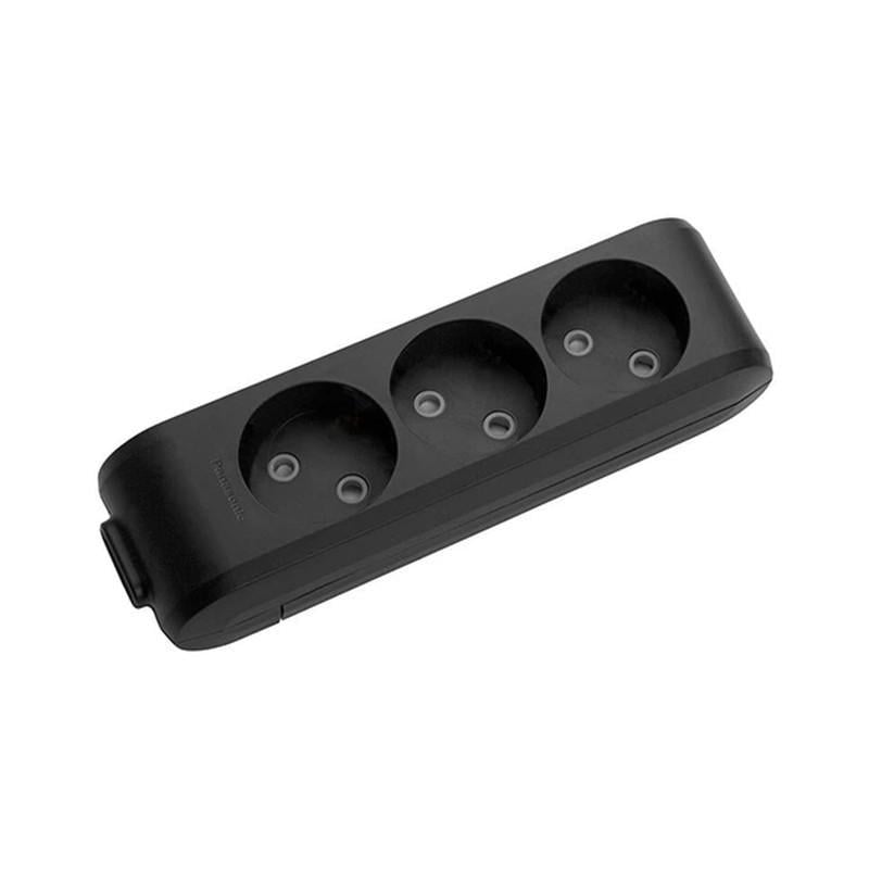 Колодка для подовжувачів без заземлення з захисними шторками Panasonic X-tendia 3 гнізда Чорний (WLTB02302B UA1)