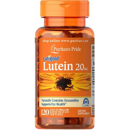 Лютеїн Puritan's Pride Lutein 20 мг with Zeaxanthin 120 Softgels