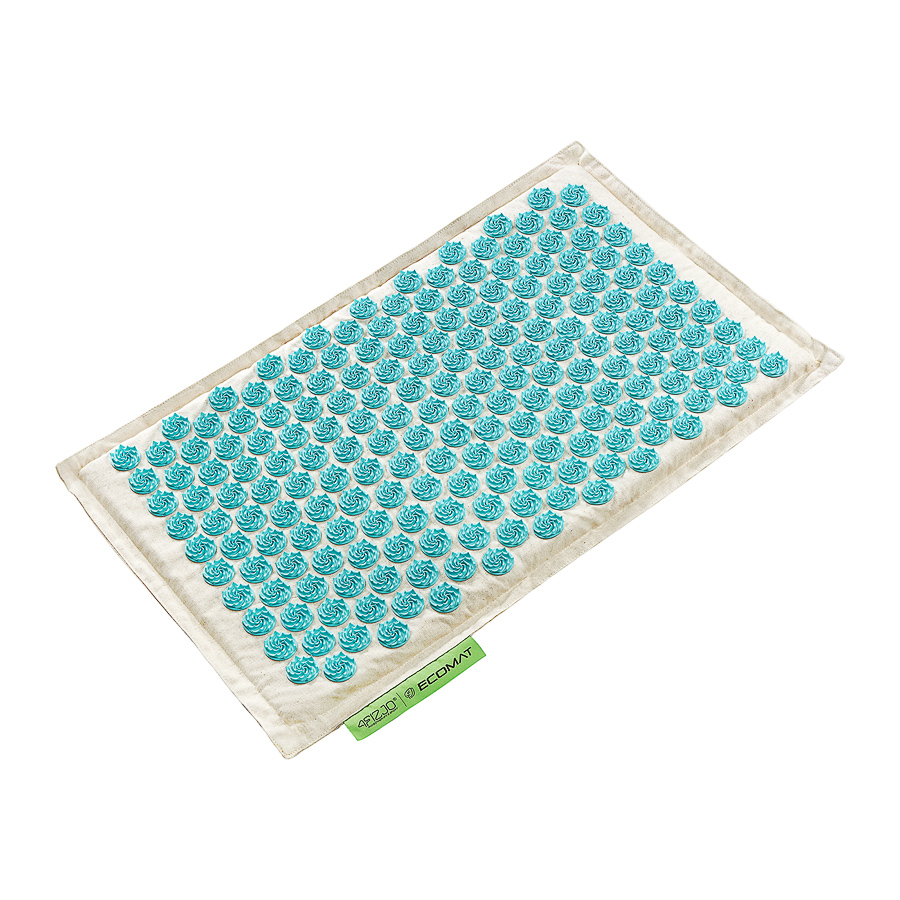 Килимок акупунктурний 4fizjo Eco Mat з подушкою 68x42 см White/Sky Blue (4FJ0177) - фото 5