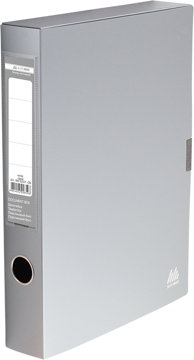 Папка-бокс для документов Buromax на липучке 235х320х55 мм Серый (BM.3201-09)