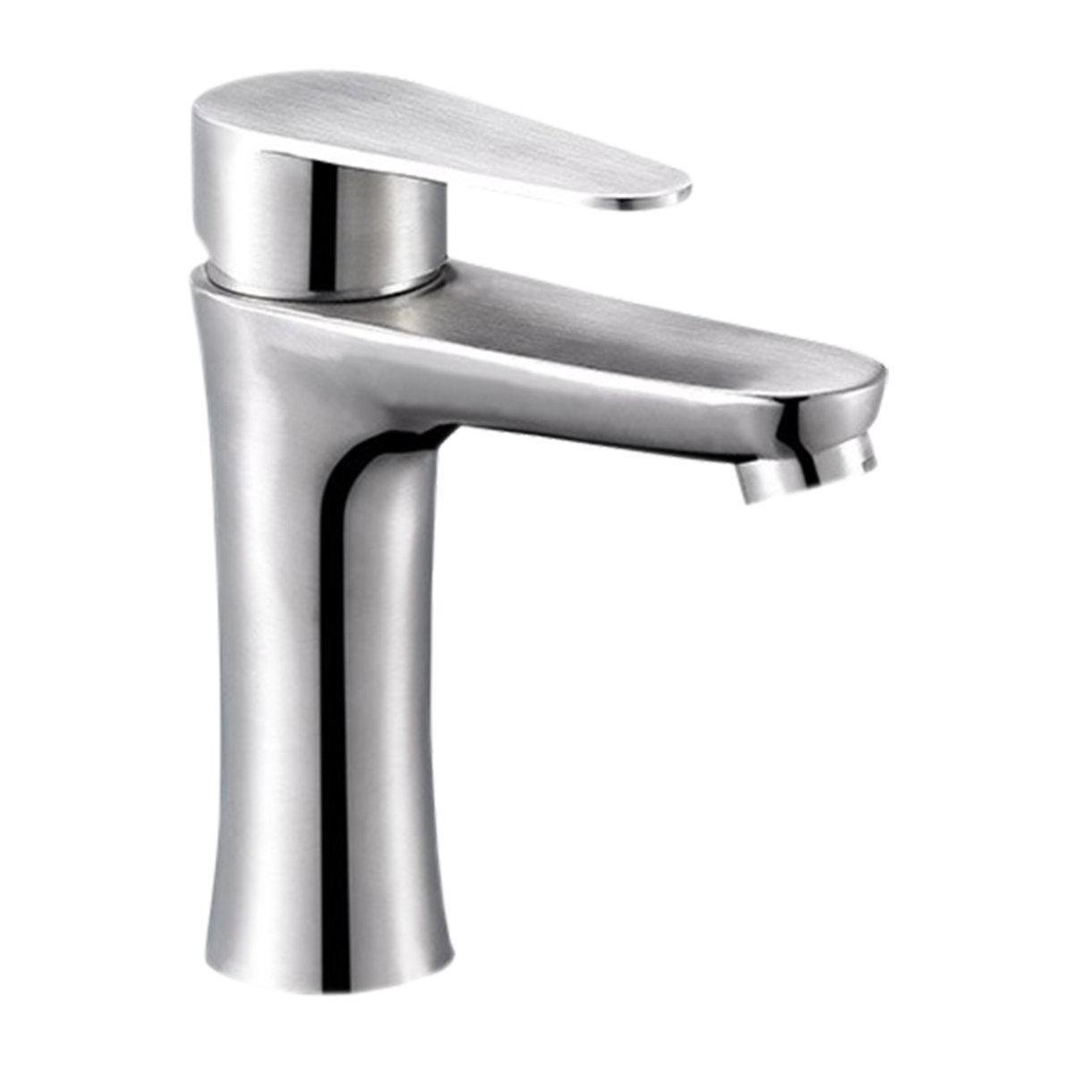 Смеситель для раковины Kraft однорычажная нержавеющая сталь (KRF5001) Смеситель для раковины Kraft однорычажная нержавеющая сталь (KRF5001)