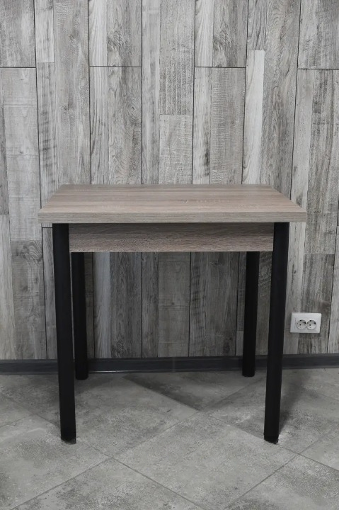 Обідній стіл розкладний Оскар 60х80/80х120х75 см Трюфель/Чорний (28374352)