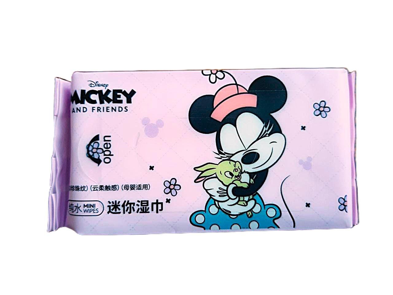 Салфетки влажные мини Минни Маус Disney без спирта и запаха 8 шт. (0610)