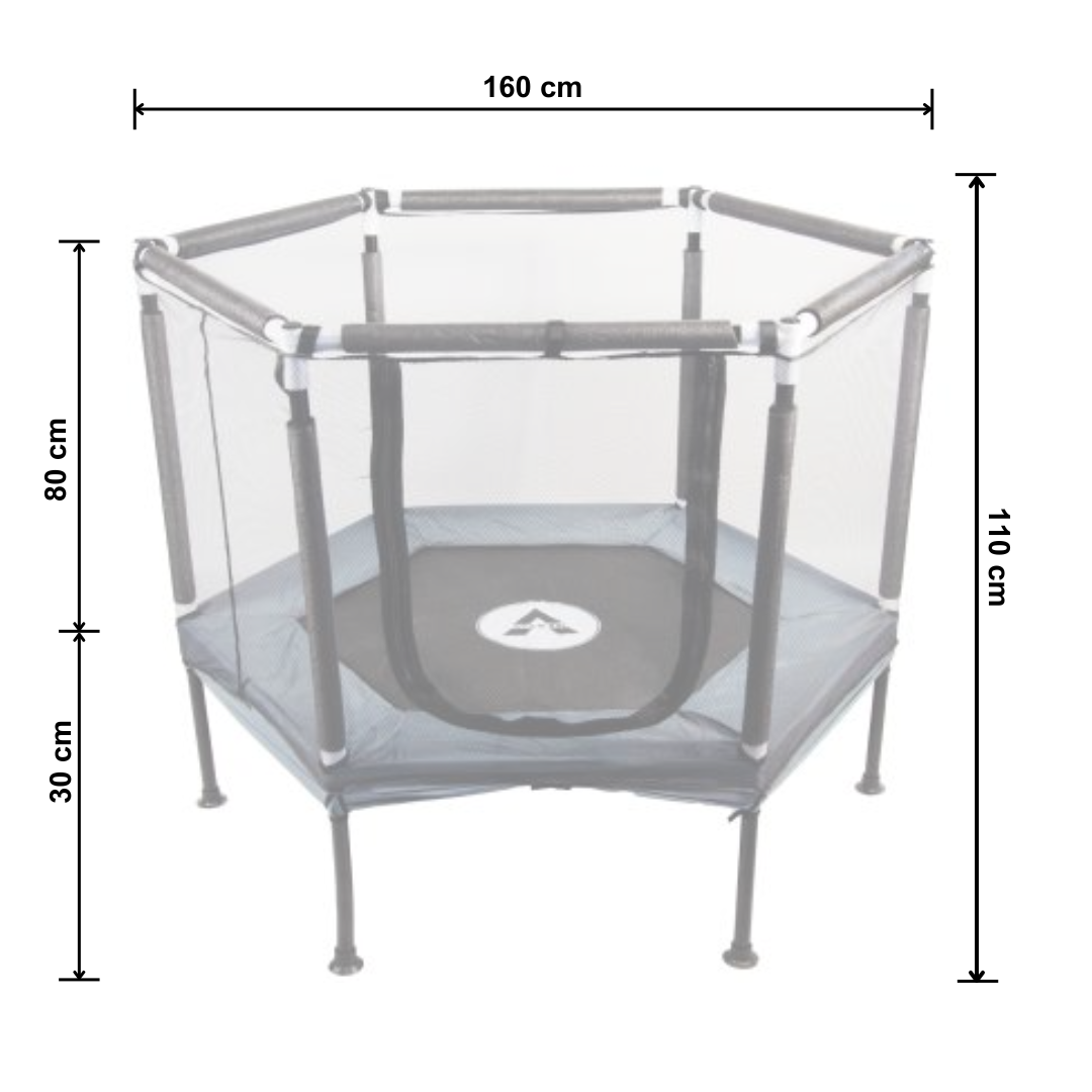 Батут для дітей Atleto кімнатний з сіткою 160 см Cірий (KRB03) - фото 3 Батут для дітей Atleto кімнатний з сіткою 160 см Cірий (KRB03) - фото 3