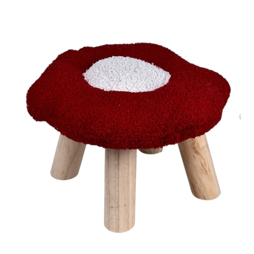 Пуф дитячий Stenson Flower 30х20 см Червоний з білим (R33432) - фото 1
