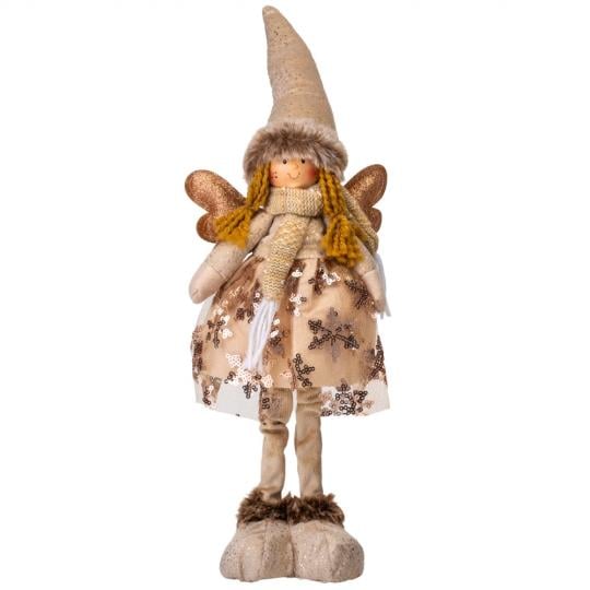 Фигурка декоративная Лесная фея из текстиля 42 см Бежевый (150-81-6023-006)