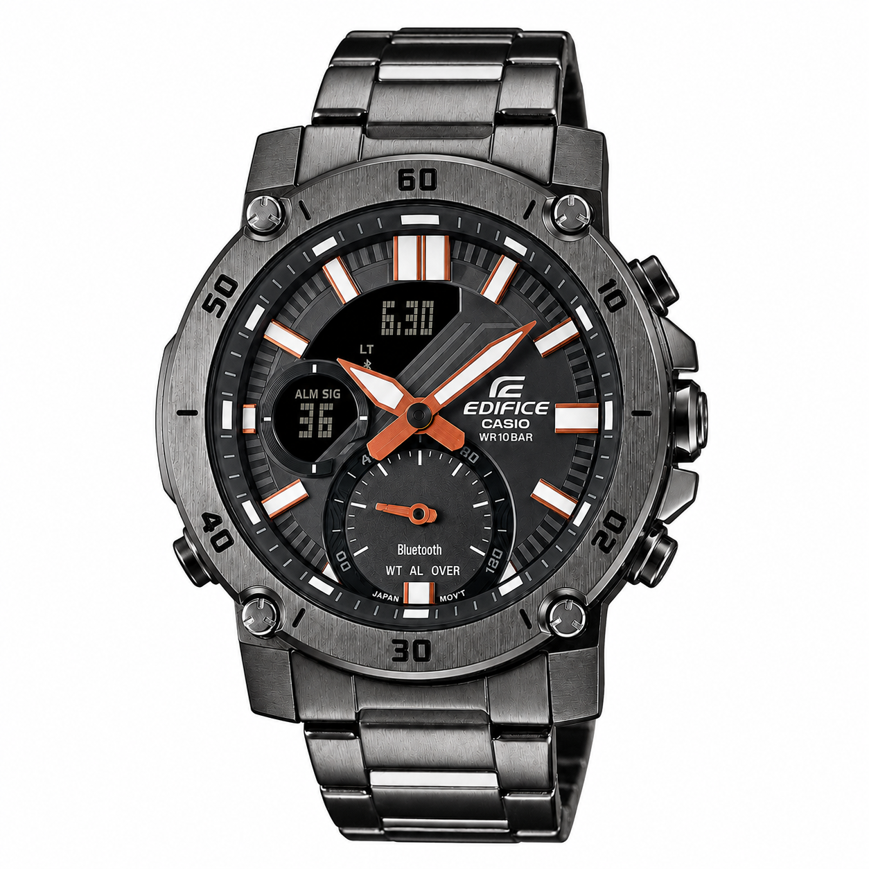 Наручные часы мужские Casio Edifice ECB-20YDC-1A Bluetooth LED водозащита 100 м (56-596)