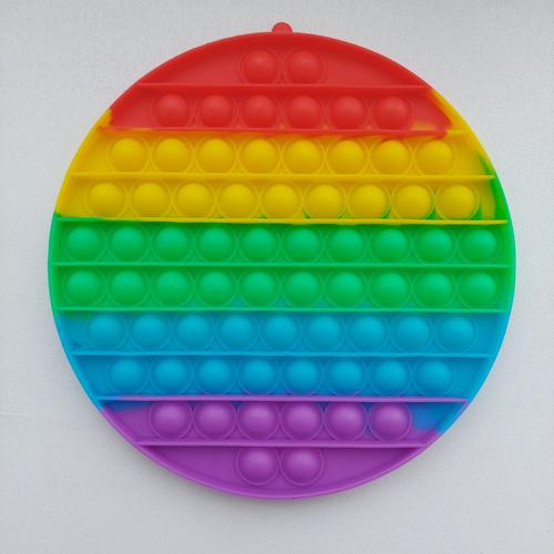 Игрушка-антистресс Pop It Пупырка Круг 19 см Радужный (Z-10043)