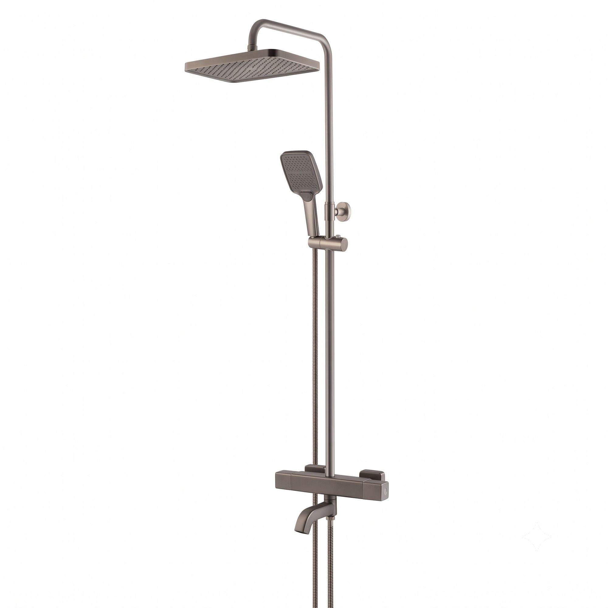 Душова система KOER KB-57038-07 з термостатом латунь Графіт матовий (KR5962)