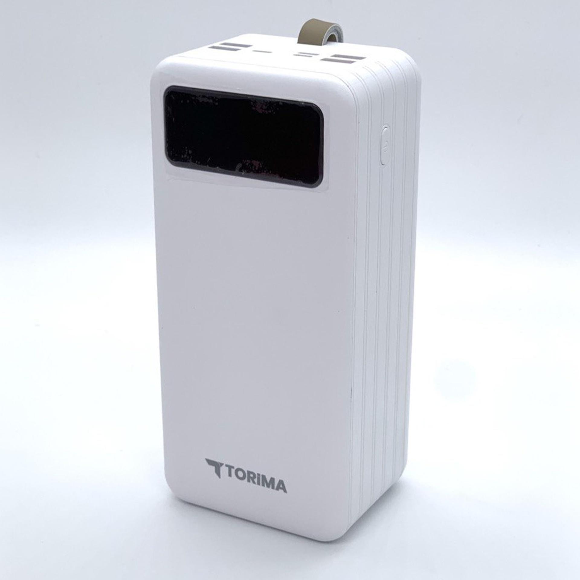 Повербанк Torima 60000 mAh Фонарь TypeC Lightning Micro USB Белый Повербанк Torima 60000 mAh Фонарь TypeC Lightning Micro USB Белый