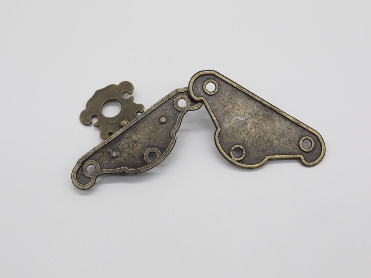 Замок накладной литый 66х54 мм Старая латунь (29389140) - фото 2