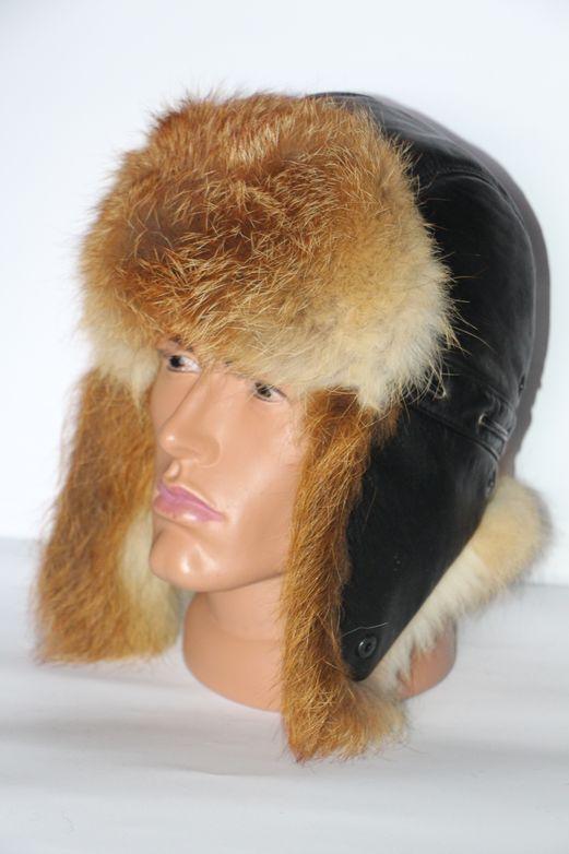 Шапка мужская из меха лисицы (29040)