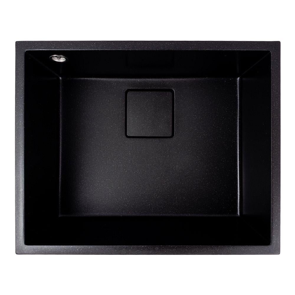 Мийка кухонна гранітна Valeso 5444 AMELI під стільницю Чорний металік