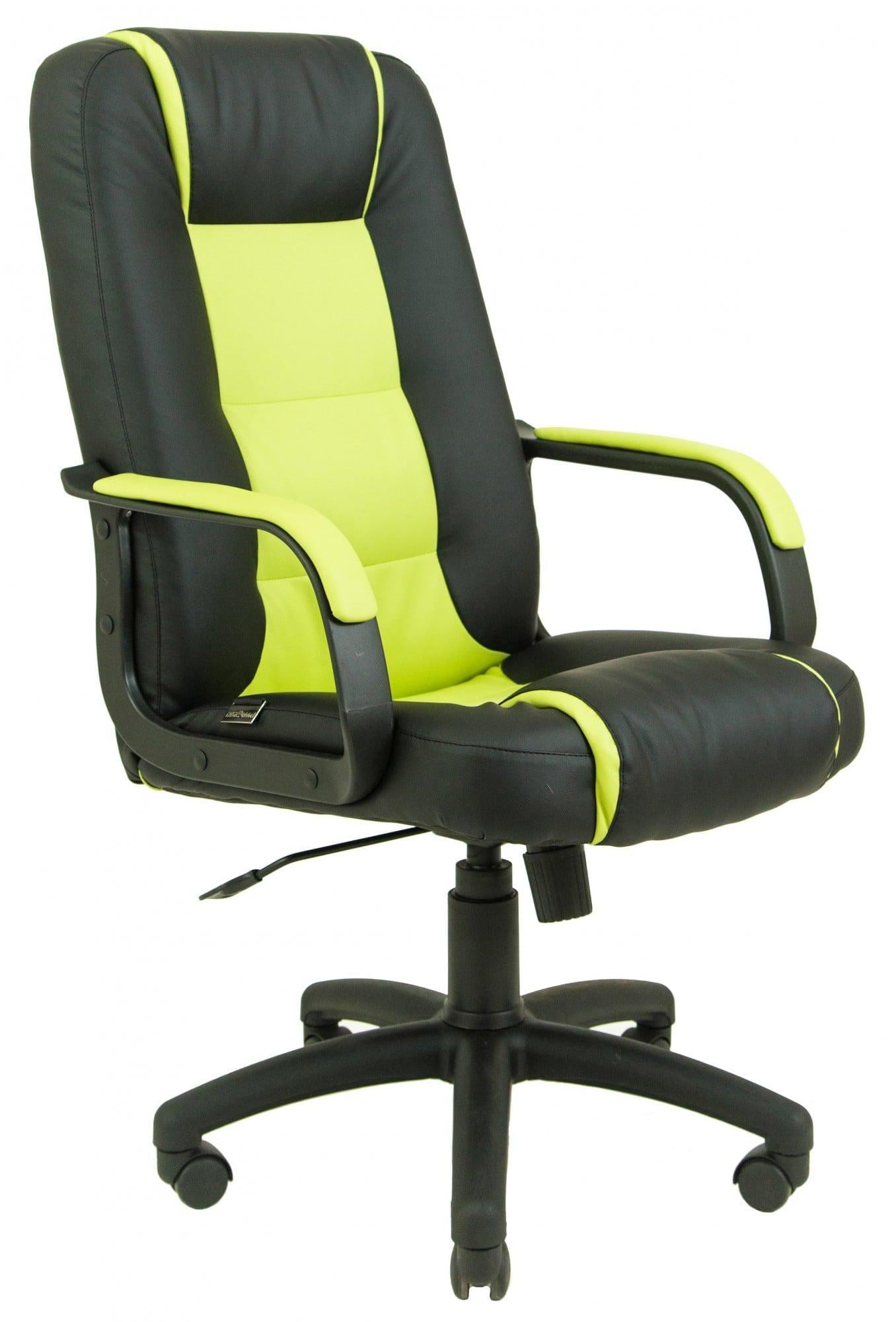 Офисное кресло руководителя Richman Челси Zeus Deluxe Light Green-Black Пластик Рич М2 AnyFix Черно-Салатовый