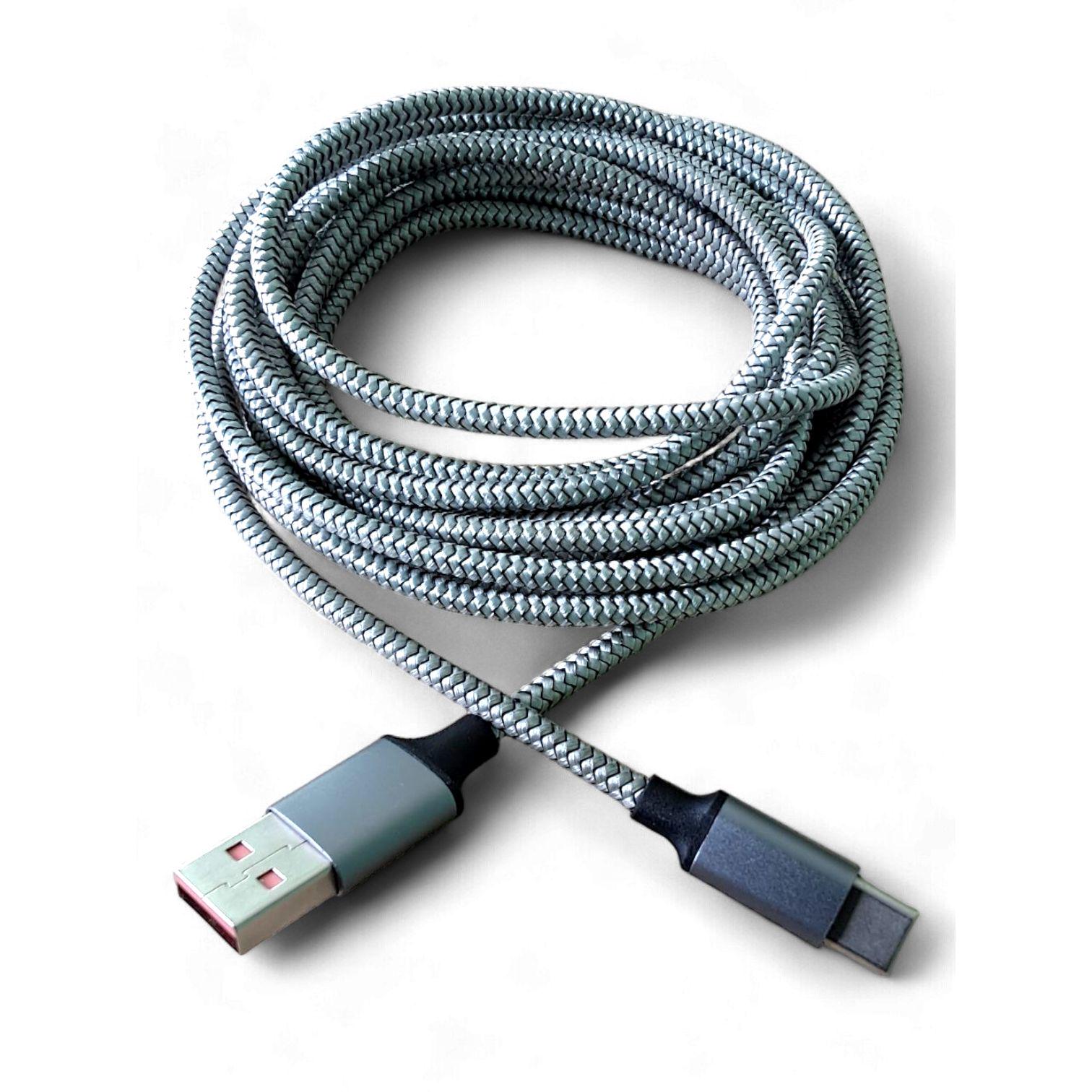 Кабель для швидкої зарядки GDragon Tech USB/Type-C нейлонове оплетення 3 м 120W 6A 480 Мбіт/с (10_1_3m_1) Кабель для швидкої зарядки GDragon Tech USB/Type-C нейлонове оплетення 3 м 120W 6A 480 Мбіт/с (10_1_3m_1)