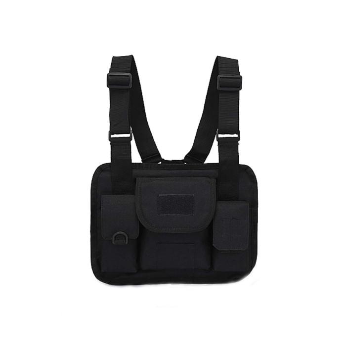 Cумка на плечо для велоспорта Tactical Chest Bag Black (019068) - фото 2