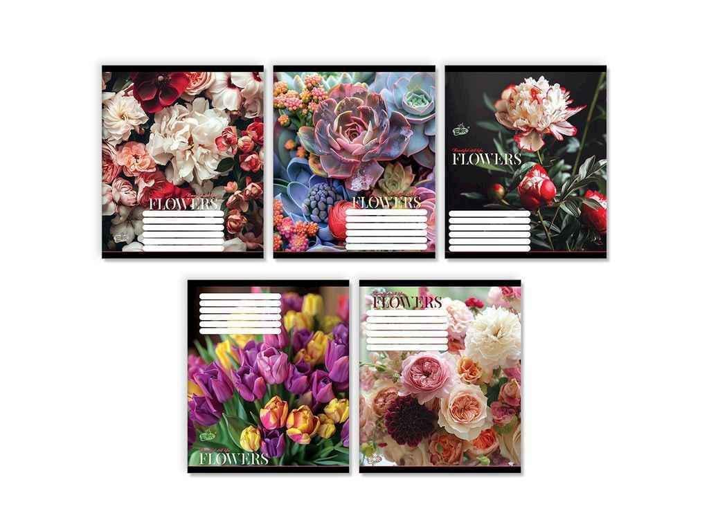 Тетрадь в линию Бріск 96 л. 10 шт. ТВ-17 №2511 Цветочный натюрморт (1065759)
