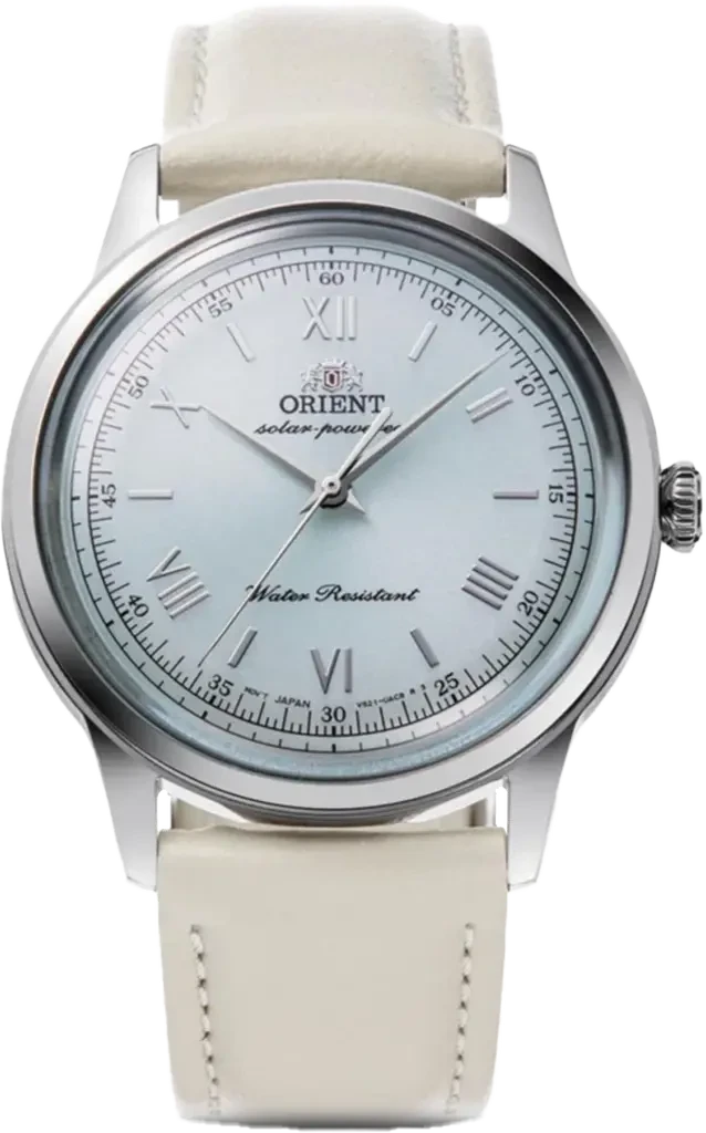 Мужские наручные часы Orient Bambino Solar Quartz RA-WK0002E10B со стальным корпусом/сапфировым стеклом WR 30 м Голубой (3124658565) Мужские наручные часы Orient Bambino Solar Quartz RA-WK0002E10B со стальным корпусом/сапфировым стеклом WR 30 м Голубой (3124658565)