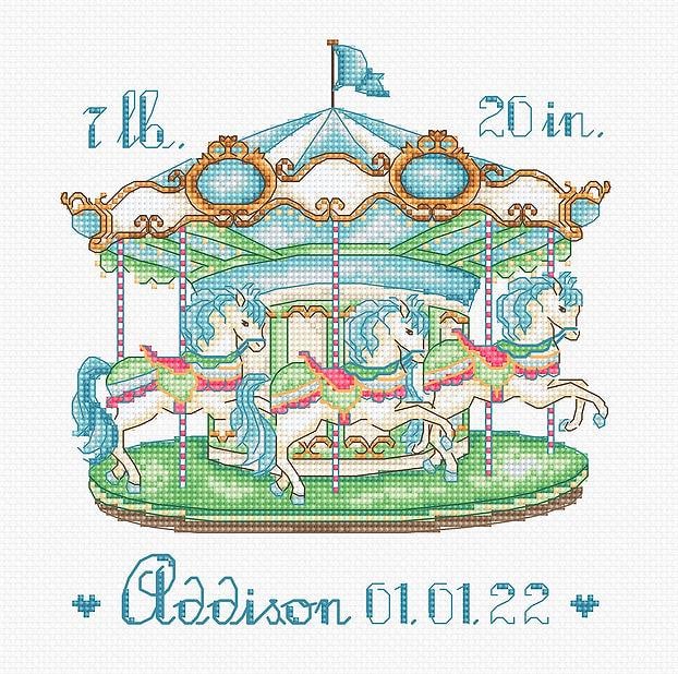 Набор для вышивки крестиком L8047 Baby Carousel