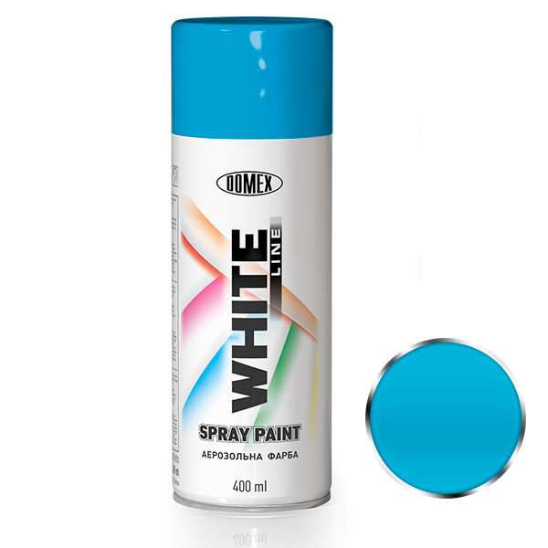 Аерозольна фарба DOMEX WHITE LINE 400 мл 143 Блакитний металік (2608919799)