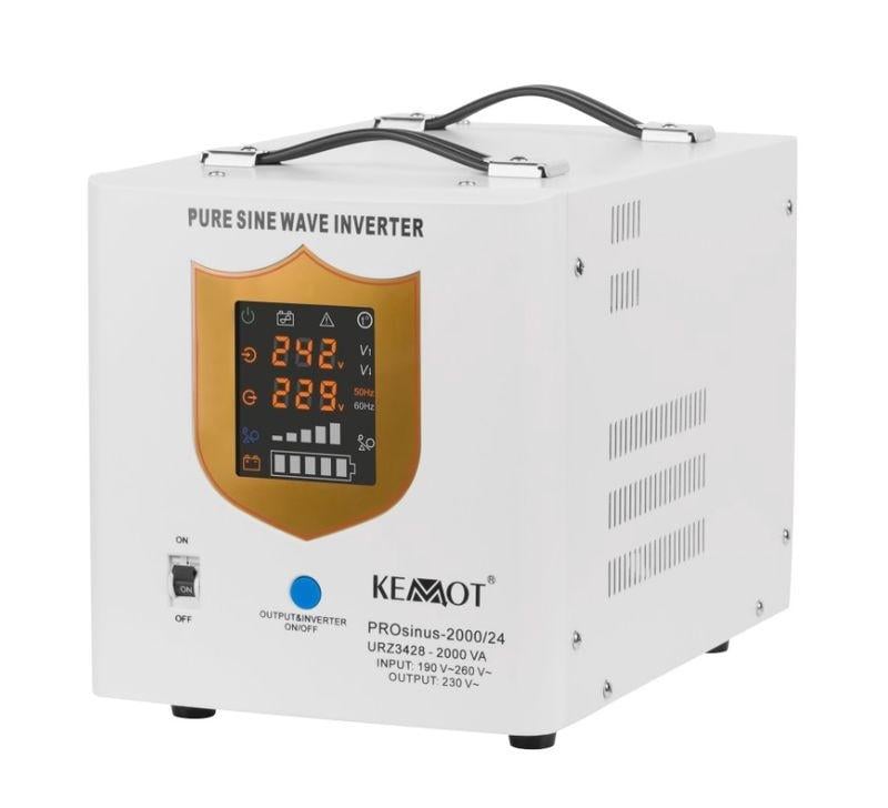 Источник бесперебойного питания Kemot PROsinus 2000/24 URZ3428 1400 Вт/2000 ВА Белый (32534610)