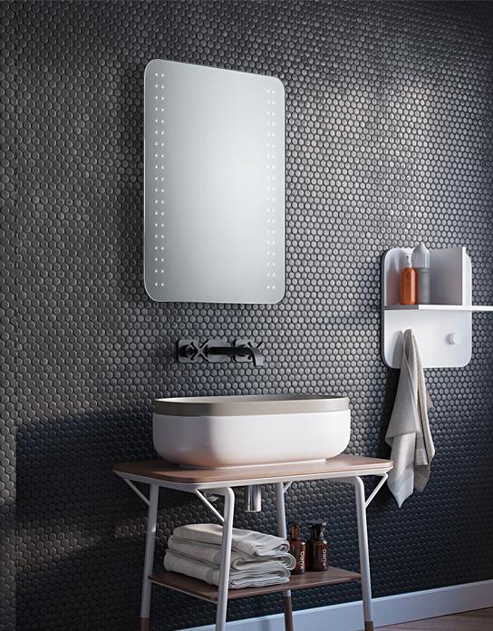 Зеркало Dim Dzerkal PECO с LED-подсветкой 60х70 см (8424)