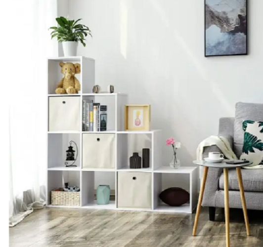 Стелаж книжковий драбинка для вітальні Білий (P40) - фото 1 Стелаж книжковий драбинка для вітальні Білий (P40) - фото 1