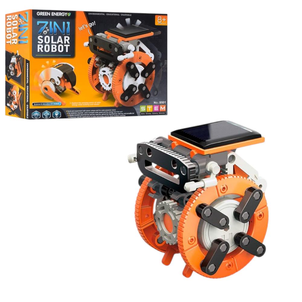Конструктор 7в1 на солнечной батарее робот и транспорт (9501)