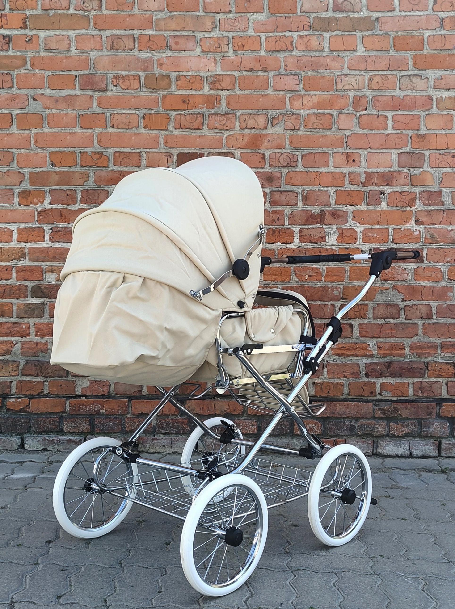 Коляска дитяча комбінована Eichhorn Stroller Classic з регульованою ручкою Бежевий - фото 6