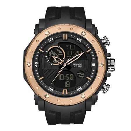 Наручные часы Sanda 6012 Black/Rose Gold
