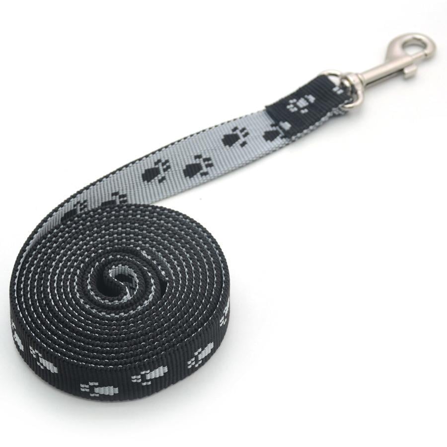 Поводок для собак и кошек Zoo-hunt капроновый Лапки ПКЛ1,6/500 см Черный/Серый - фото 2 Поводок для собак и кошек Zoo-hunt капроновый Лапки ПКЛ1,6/500 см Черный/Серый - фото 2