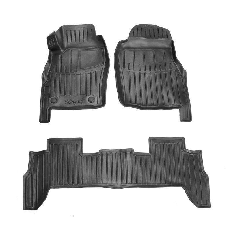 Коврики Stingray 3D 5 дверей для Nissan Patrol Y61 1997-2011 гг. полиуретан 3 шт. Черный (146340)