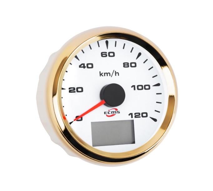 Спідометр GPS Ecms Hmg3-Wg-120Kl d 85 мм Золотий/Білий (902-00077) Спідометр GPS Ecms Hmg3-Wg-120Kl d 85 мм Золотий/Білий (902-00077)
