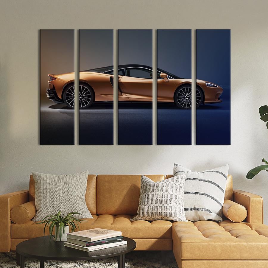 Картина на холсте Элитный золотой McLaren 155x95 см (1357-51)