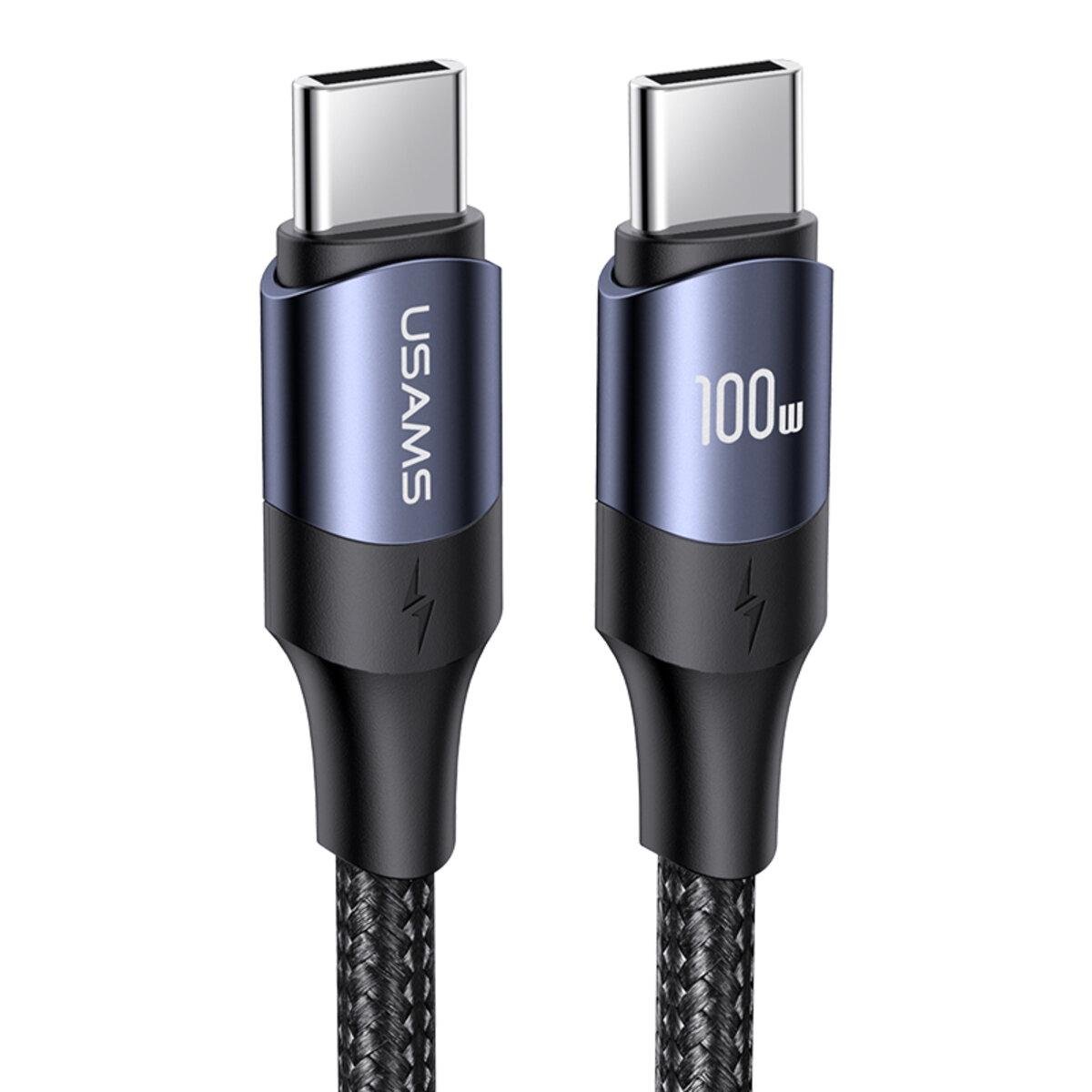 Кабель Usams US-SJ524 U71 Type-C to Type-C 100W PD Fast Charging data Cable 120 см Black (20799805)