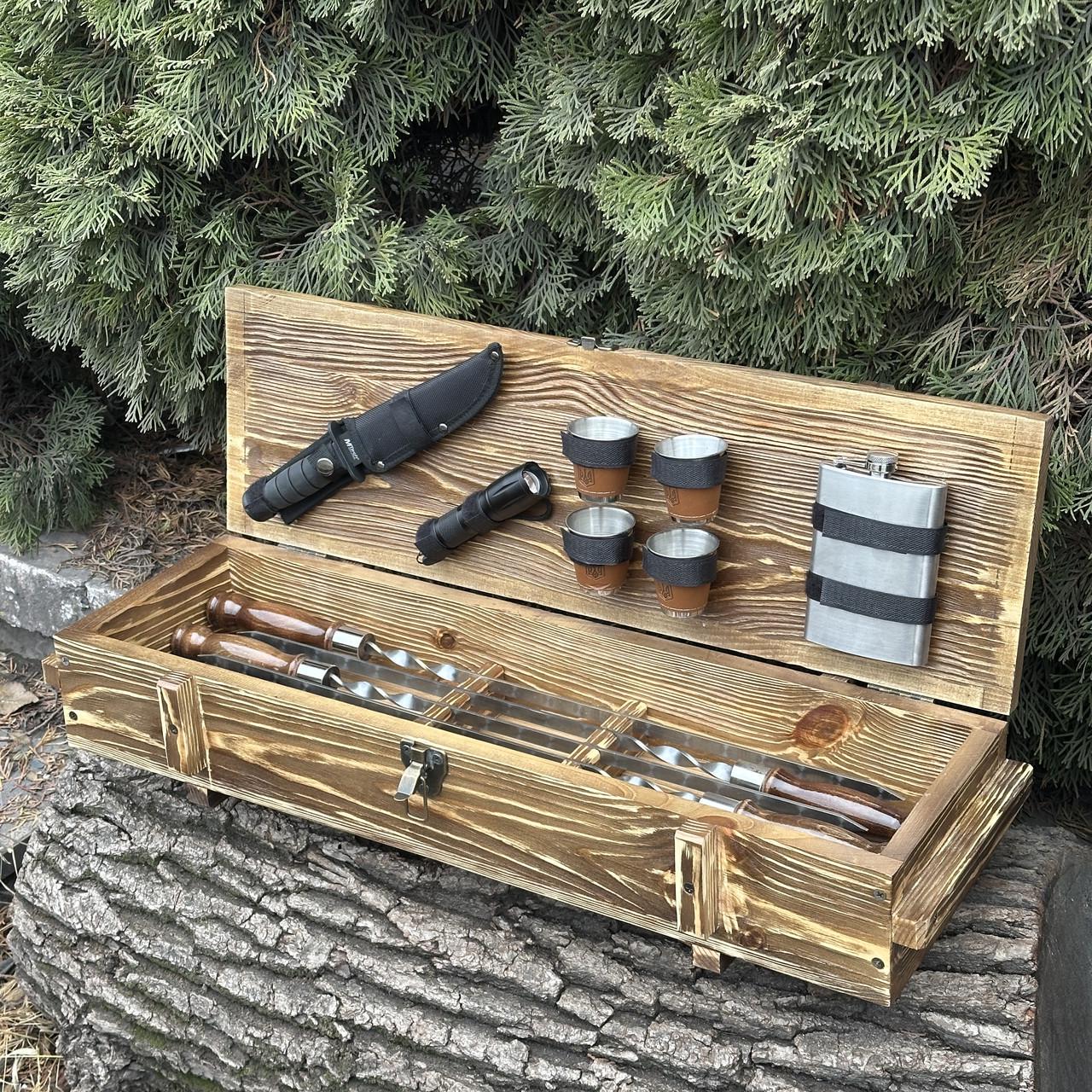 Набор подарочный для барбекю Mzavod Милитари Светло-коричневый (27728894) - фото 4 Набор подарочный для барбекю Mzavod Милитари Светло-коричневый (27728894) - фото 4